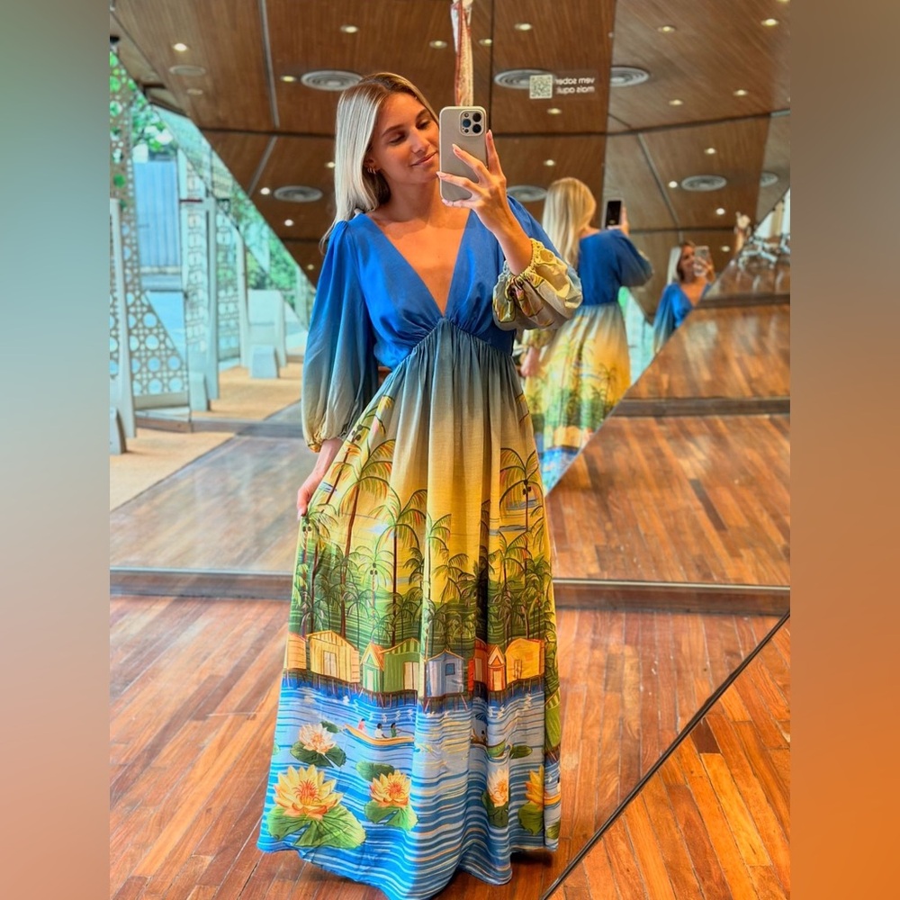 Farm Rio Landscape Maxi Dress